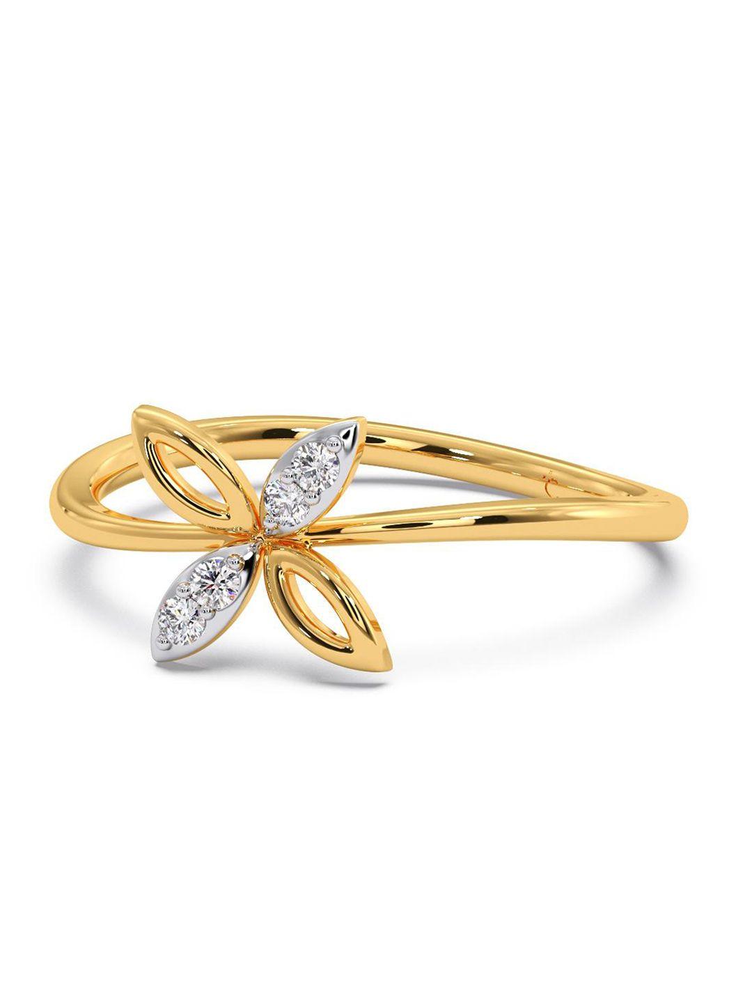 candere a kalyan jewellers company 18kt gold diamond finger ring