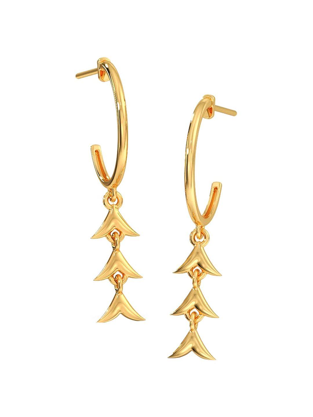 candere a kalyan jewellers company 18kt gold drop earrings-1.0gm