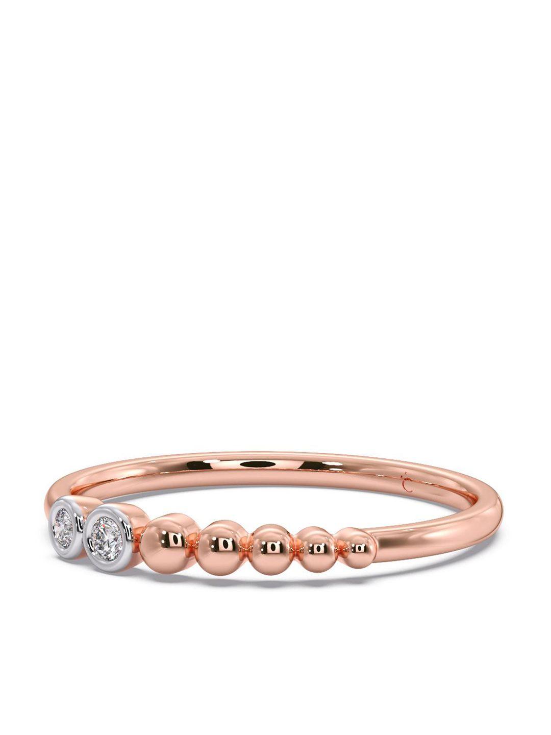 candere a kalyan jewellers company 18kt rose gold diamond ring - 1.5 gm