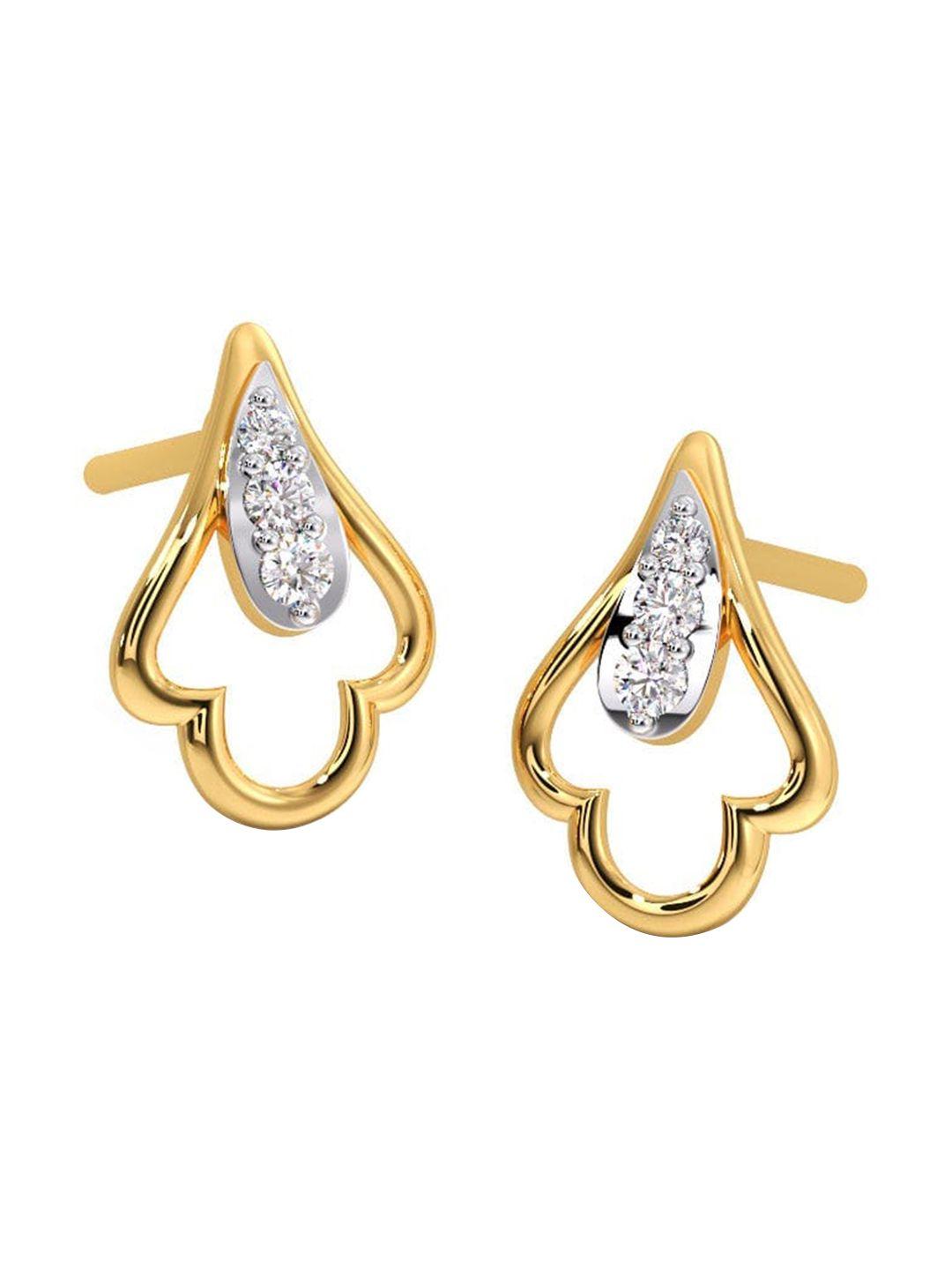 candere a kalyan jewellers company diamondlites 18kt gold diamond studded earrings-0.38gm