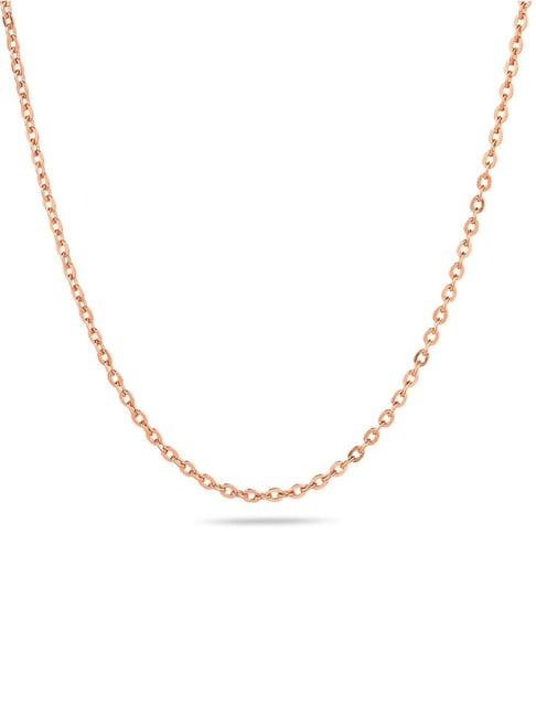 candere by kalyan jewellers bis hallmark 18k rose gold chain for women