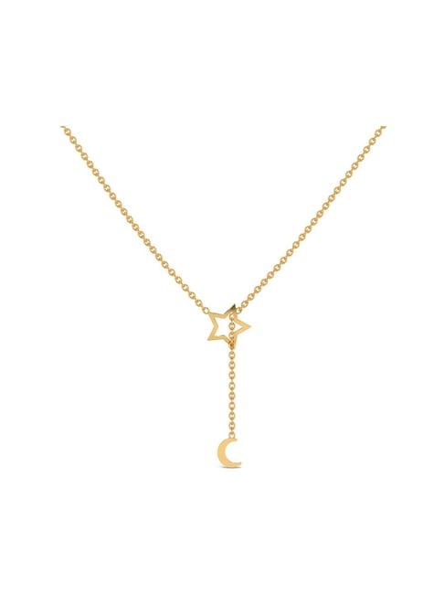 candere by kalyan jewellers bis hallmark 18k yellow gold necklace
