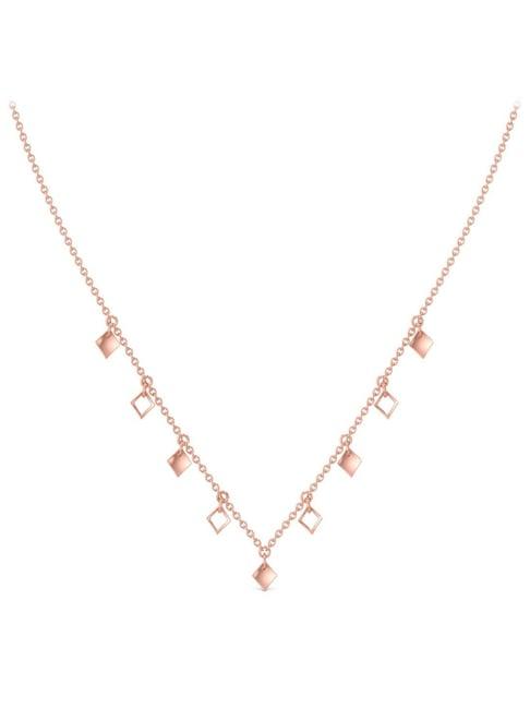 candere by kalyan jewellers dye charm rose gold 18k princess necklace for women