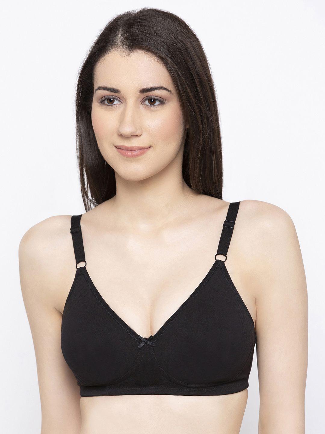 candyskin black solid non-wired non padded sustainable everyday bra