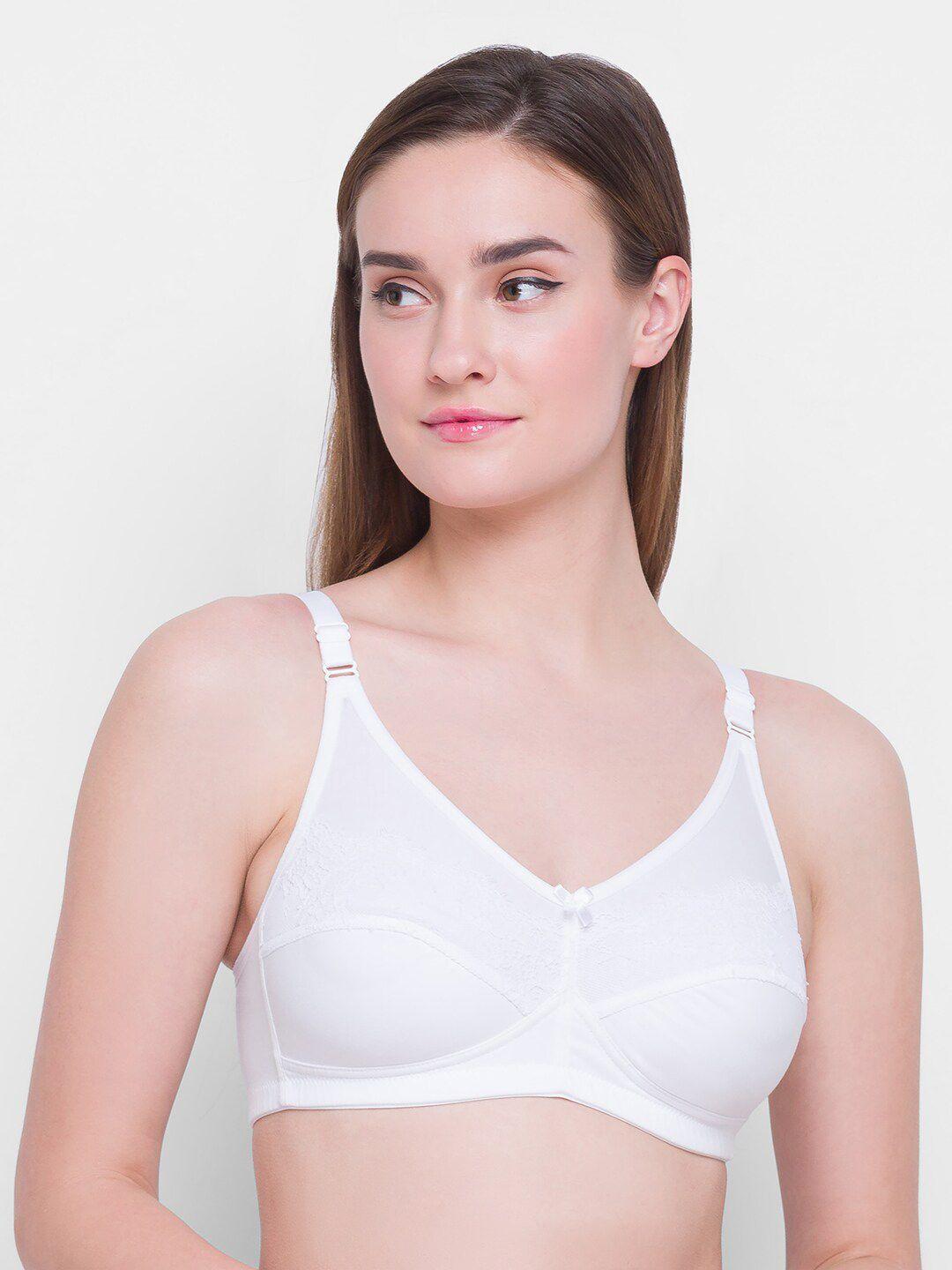 candyskin white non padded non-wired cotton bra