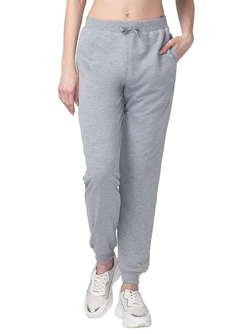 candyskin grey textured mid rise joggers