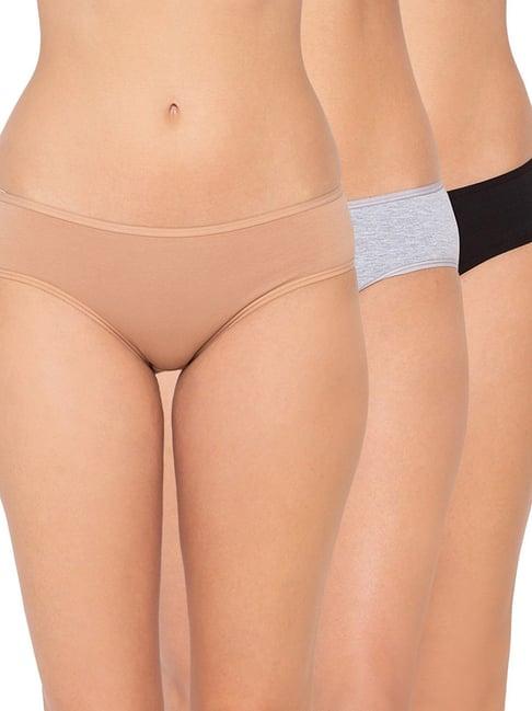 candyskin multicolor cotton bikini panty (pack of 3)