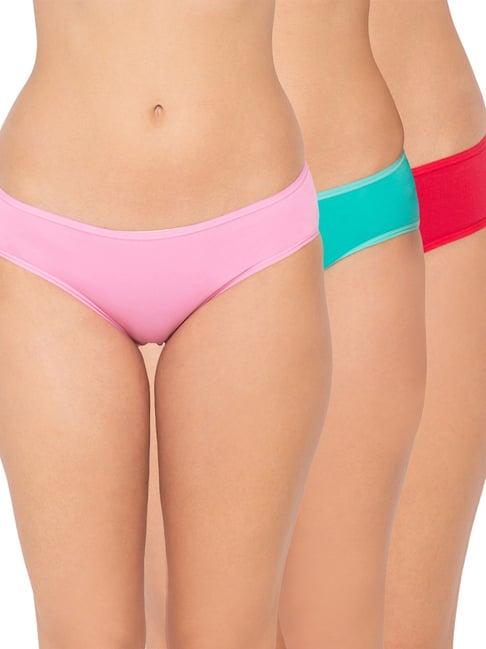 candyskin multicolor cotton bikini panty (pack of 3)