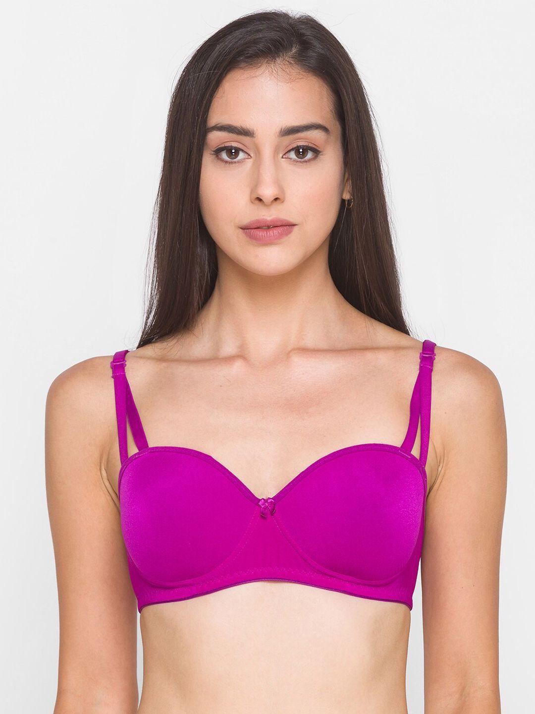 candyskin purple lightly padded balconette bra