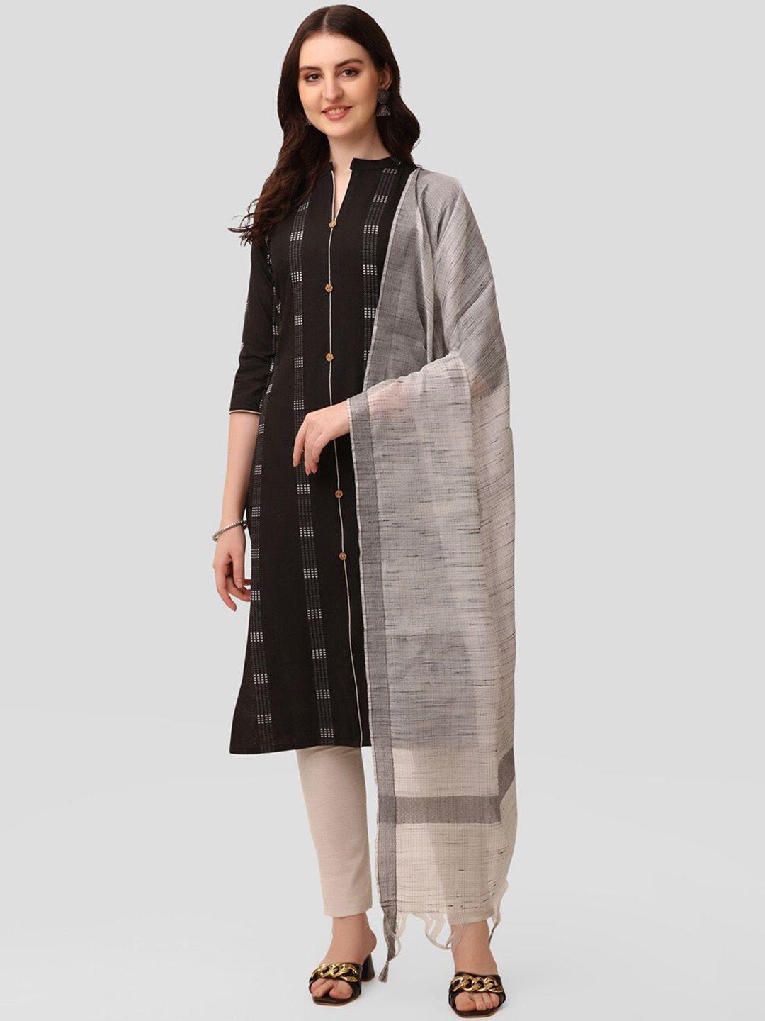 canibani women regular pure cotton kurta with trousers & with dupatta