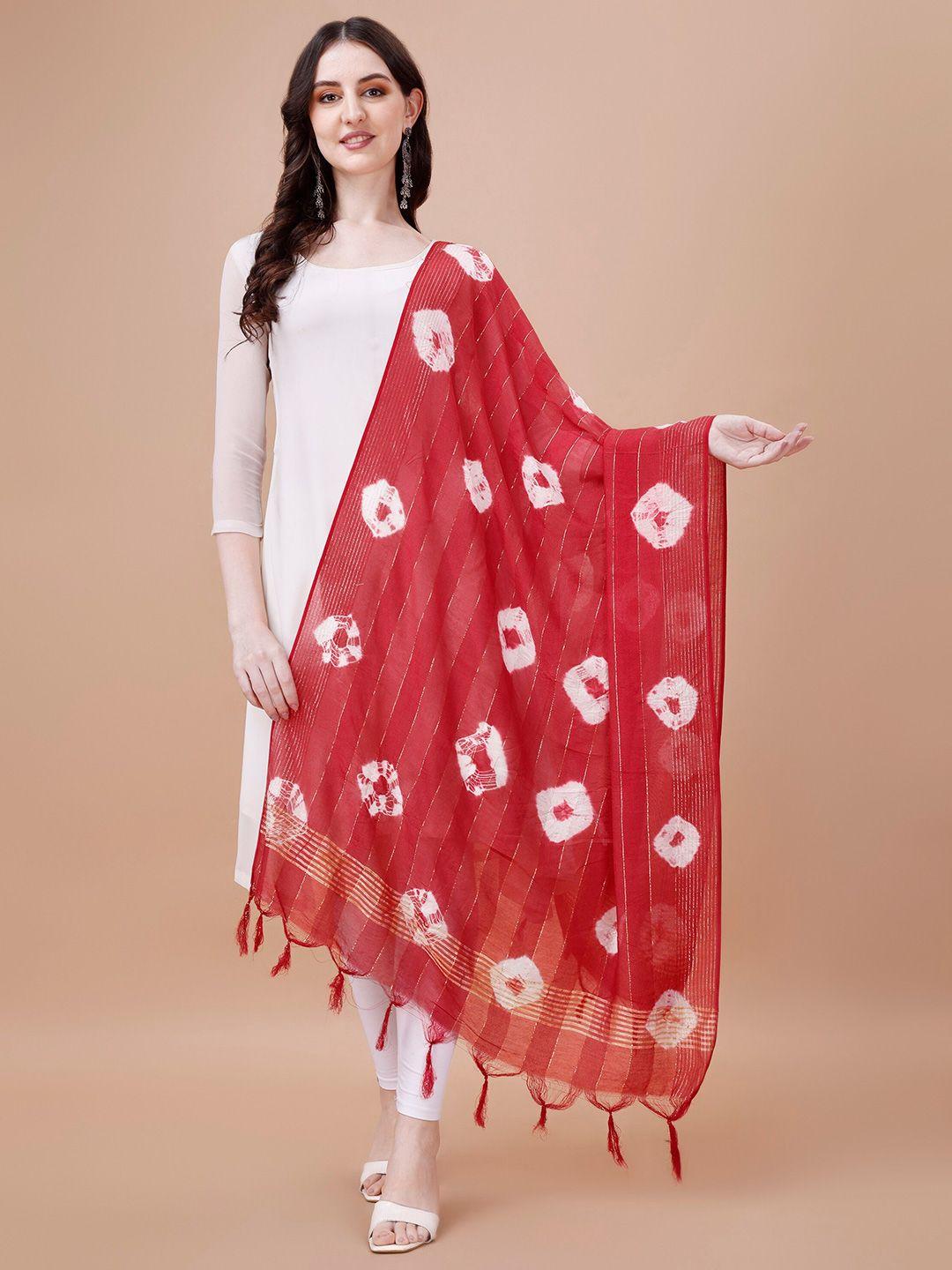 canizzaro bandhani dyed tie and dye cotton dupatta