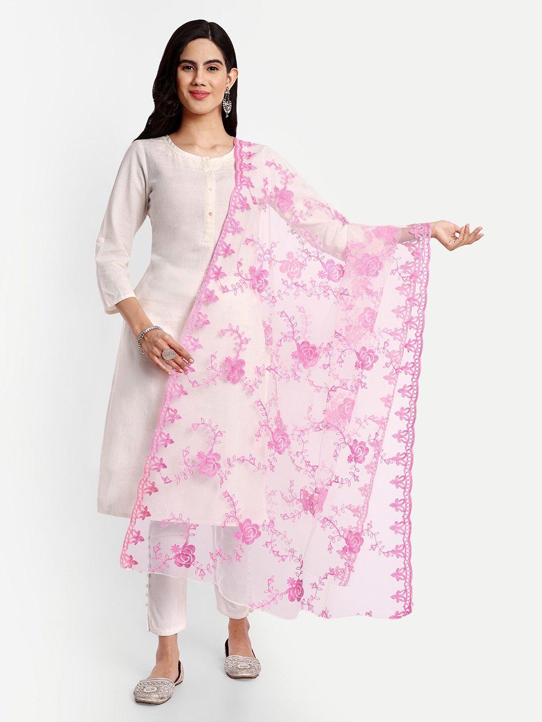 canizzaro floral embroidered net dupatta