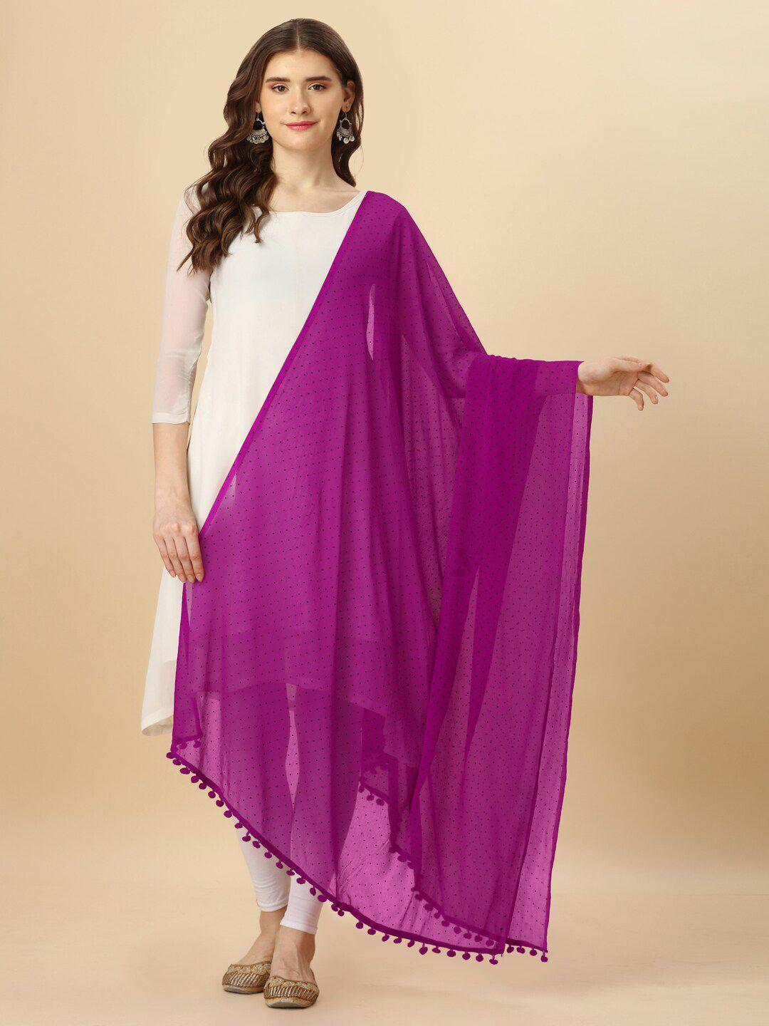 canizzaro polka dot printed chiffon dupatta