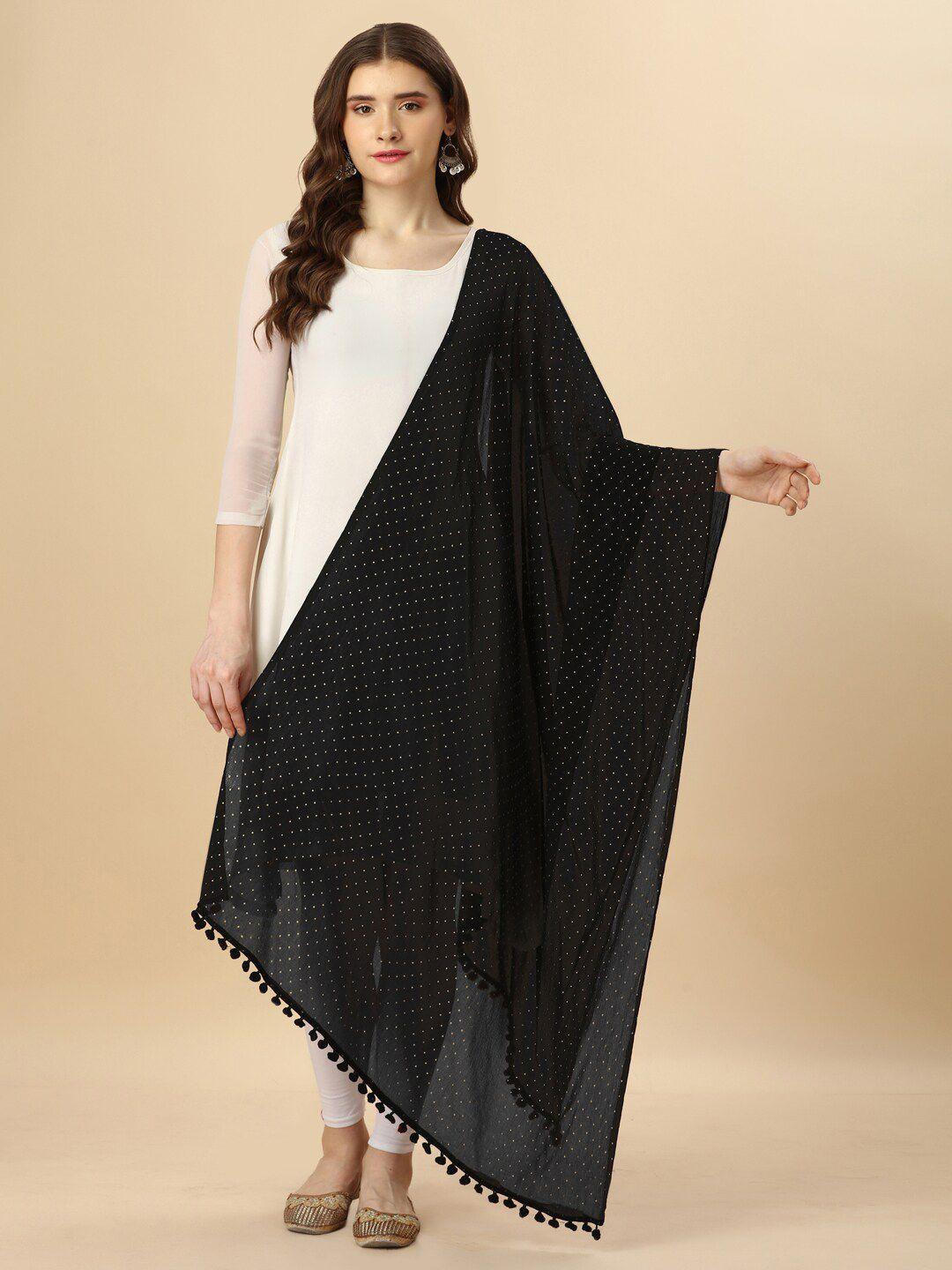 canizzaro polka dot printed chiffon dupatta