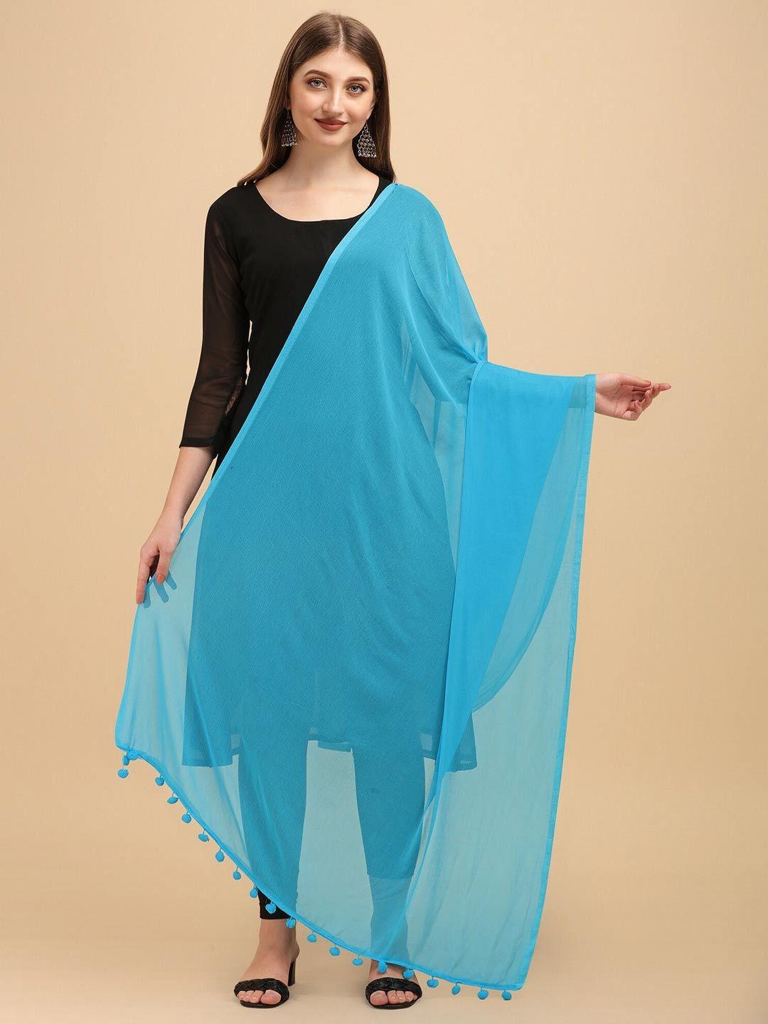 canizzaro pom-pom border dupatta