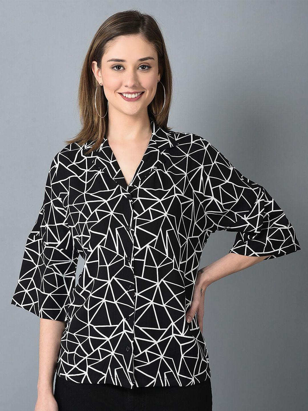 canoe geometric printed drop-shoulder comfort casual shirt