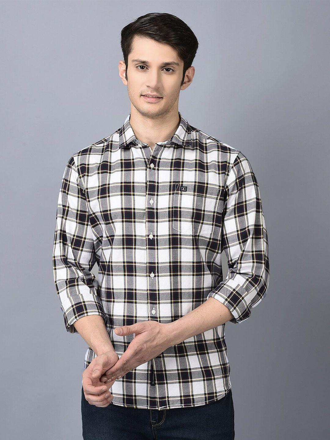 canoe smart tartan checked pure cotton casual shirt