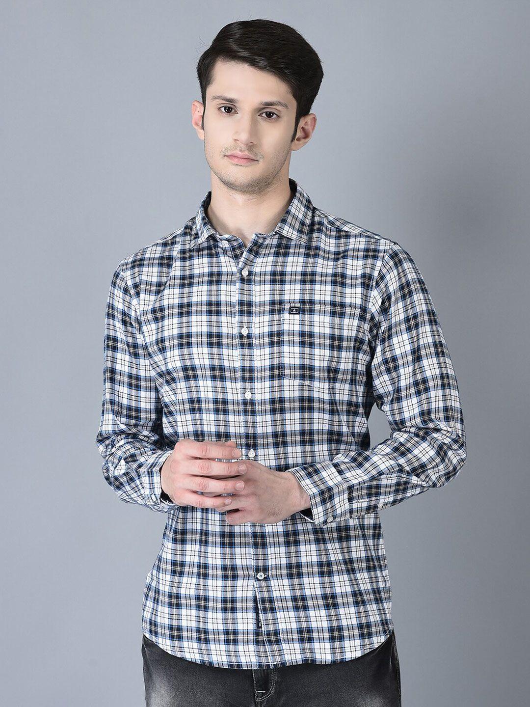 canoe smart tartan checked pure cotton casual shirt