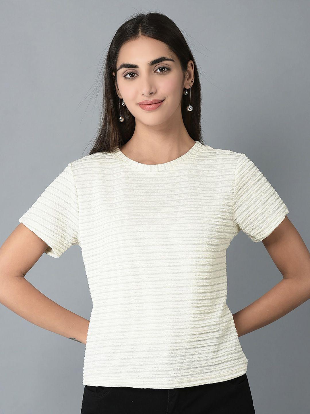 canoe striped round neck t-shirt