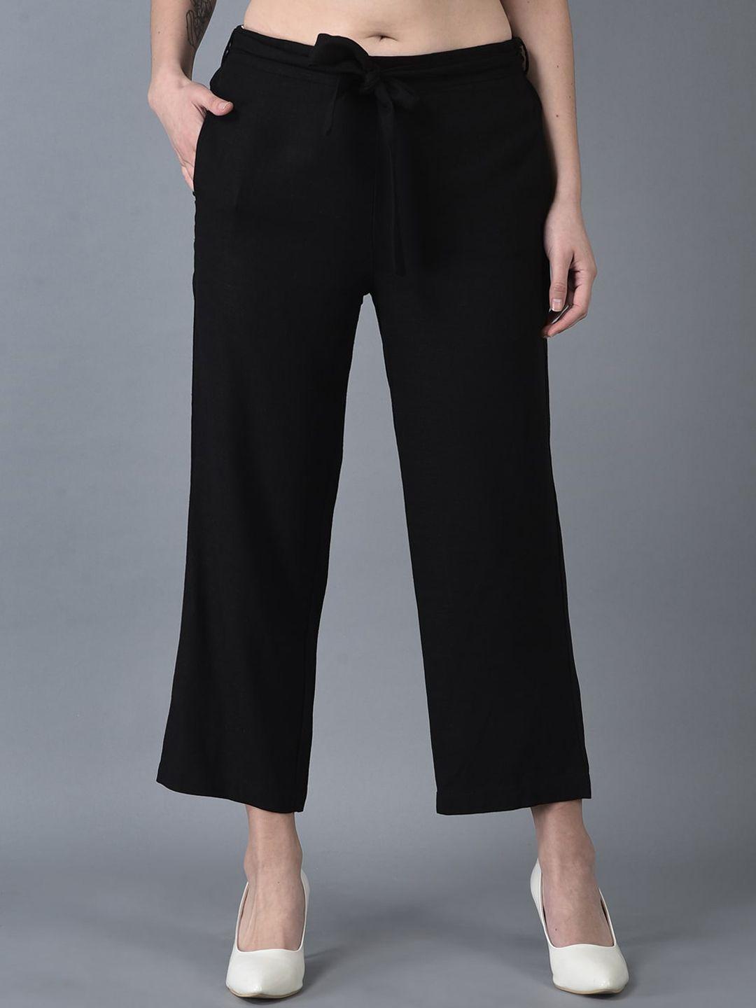 canoe women cropped straight fit smart trousers