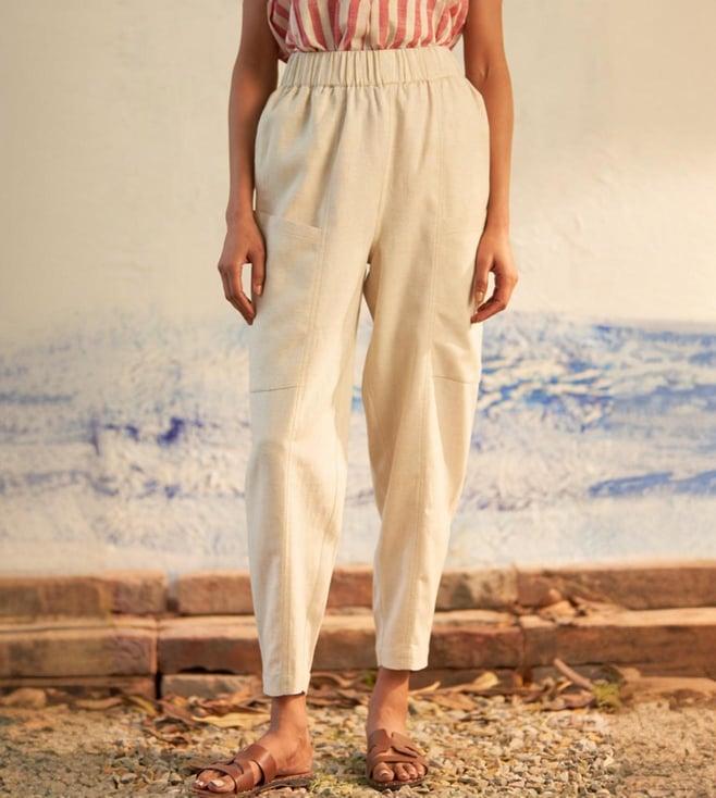 canoopi off white icy flex tapered pants