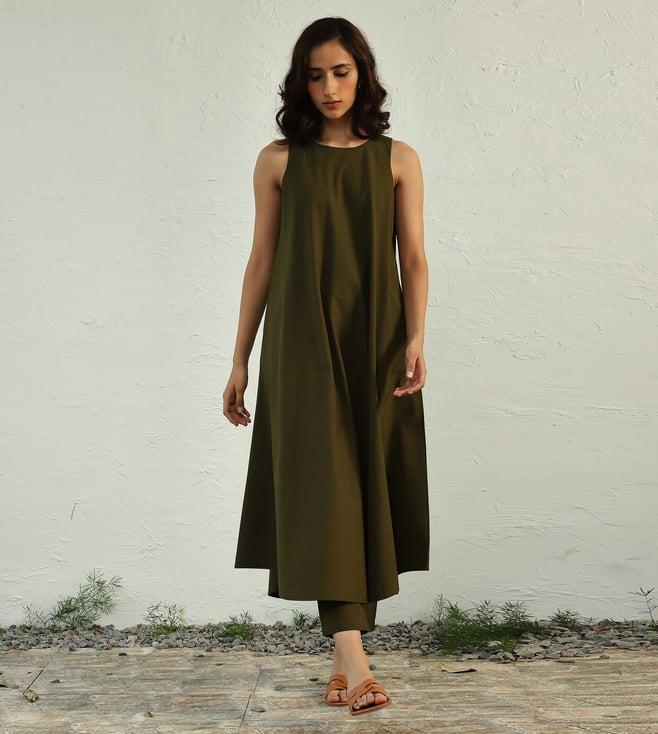 canoopi olive green green earthy co-ord set