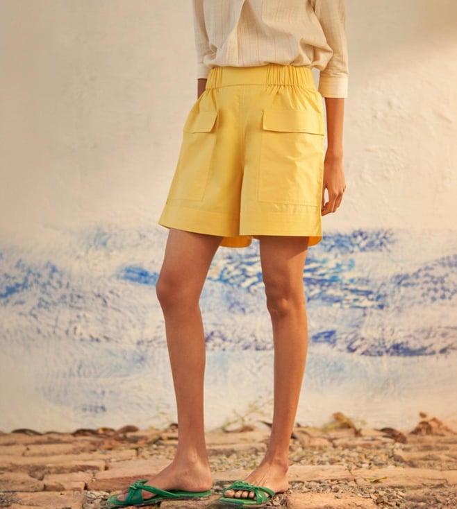 canoopi soft yellow sunswept pkt shorts