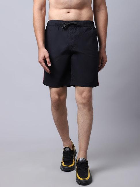 cantabil-black-cotton-regular-fit-shorts