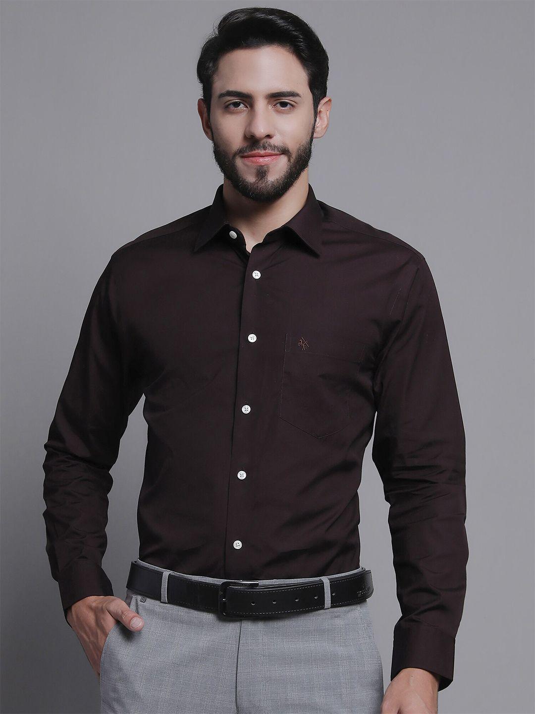 cantabil comfort spread collar cotton formal shirt