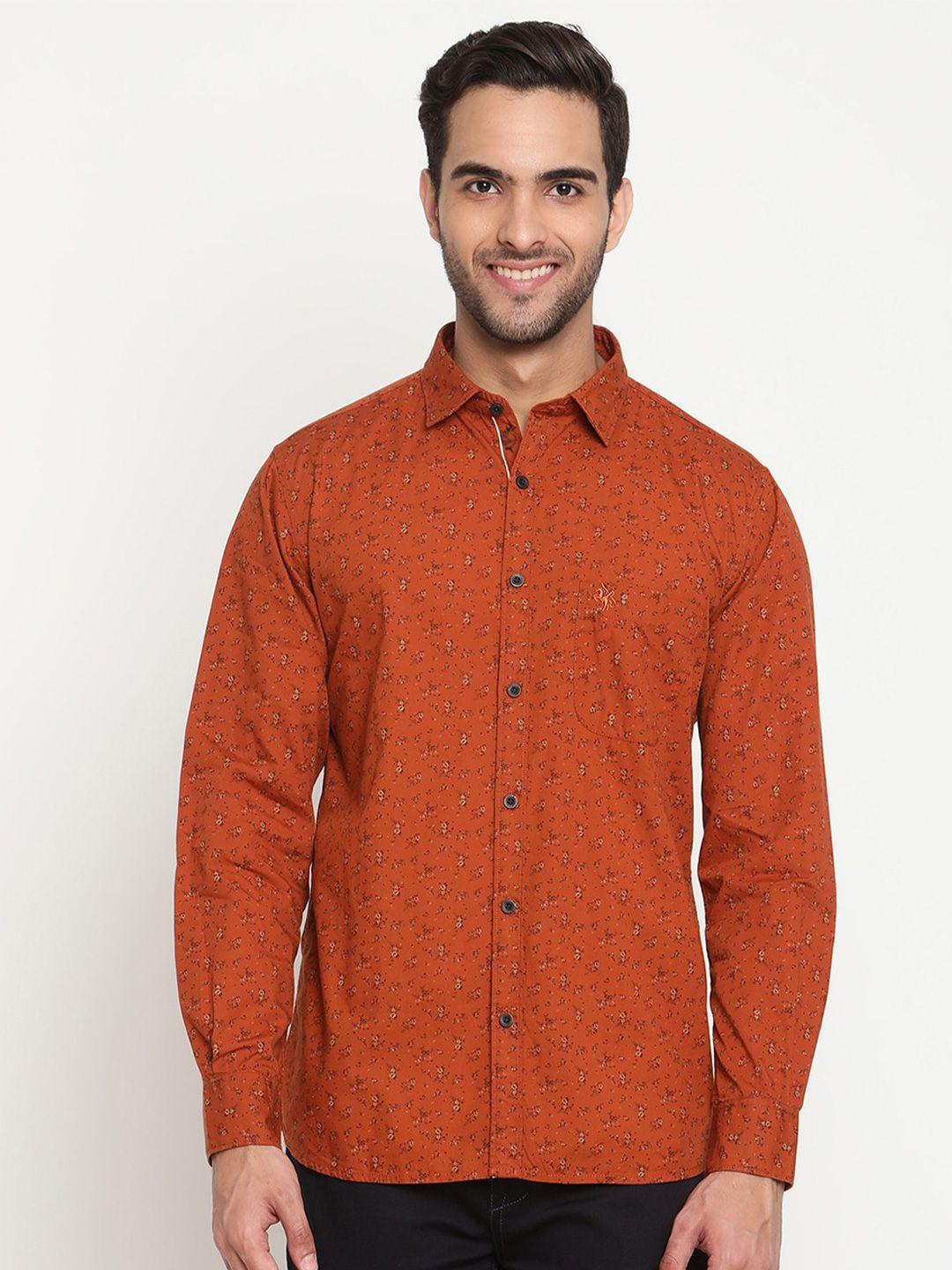 cantabil floral printed cotton casual shirt