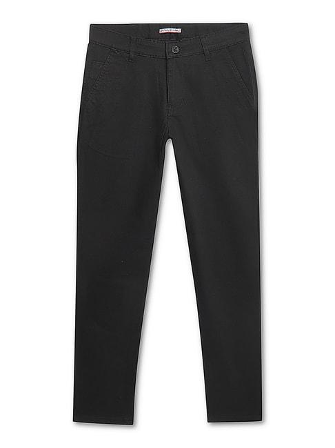 cantabil kids black solid trousers
