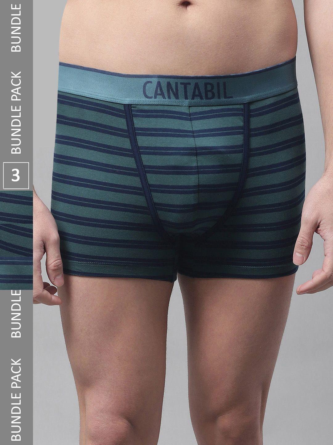 cantabil men pack of 3 striped boxer briefs
