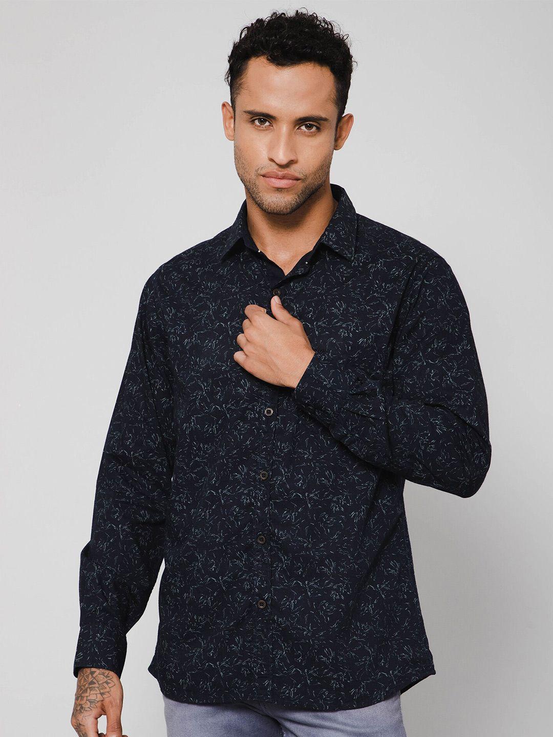 cantabil opaque abstract printed cotton casual shirt