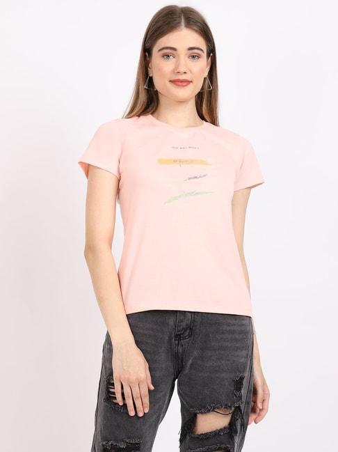 cantabil pink printed t-shirt