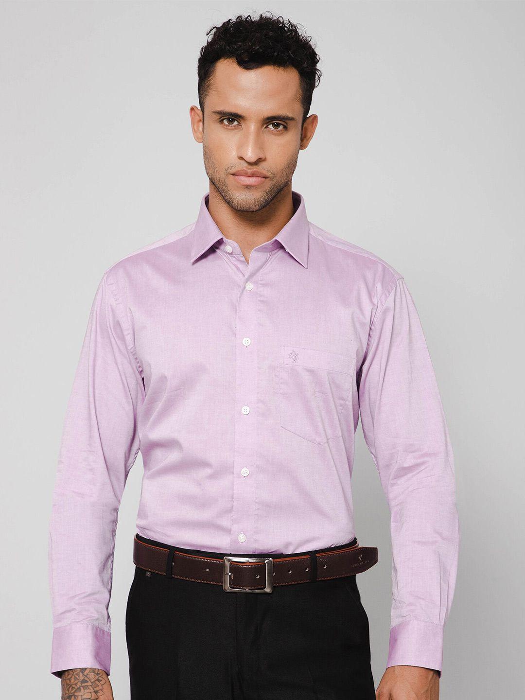 cantabil regular fit cotton long sleeves formal shirt