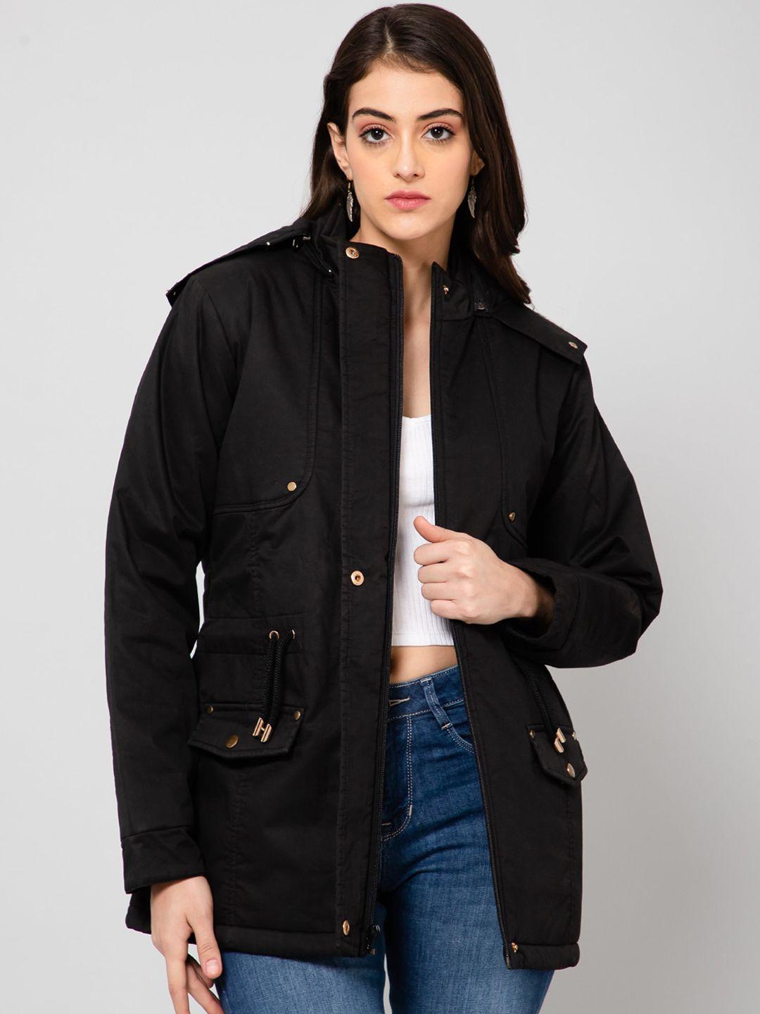 cantabil women lightweight longline hooded cotton padded jacket