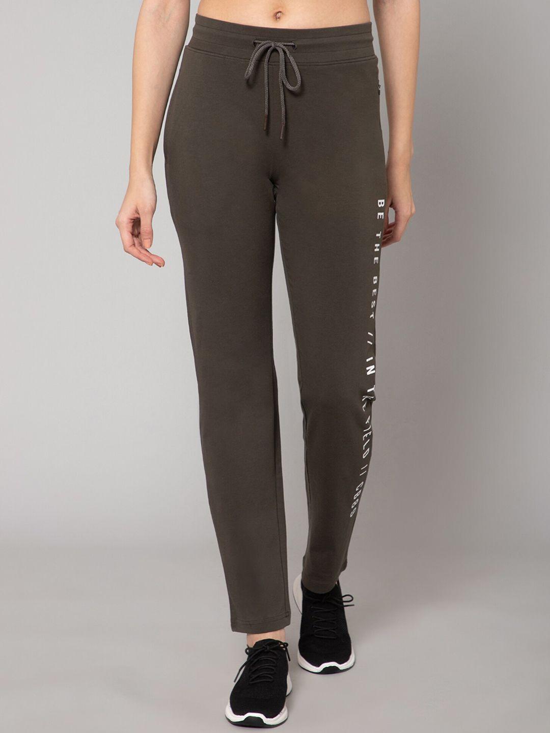 cantabil women printed detail cotton track pant