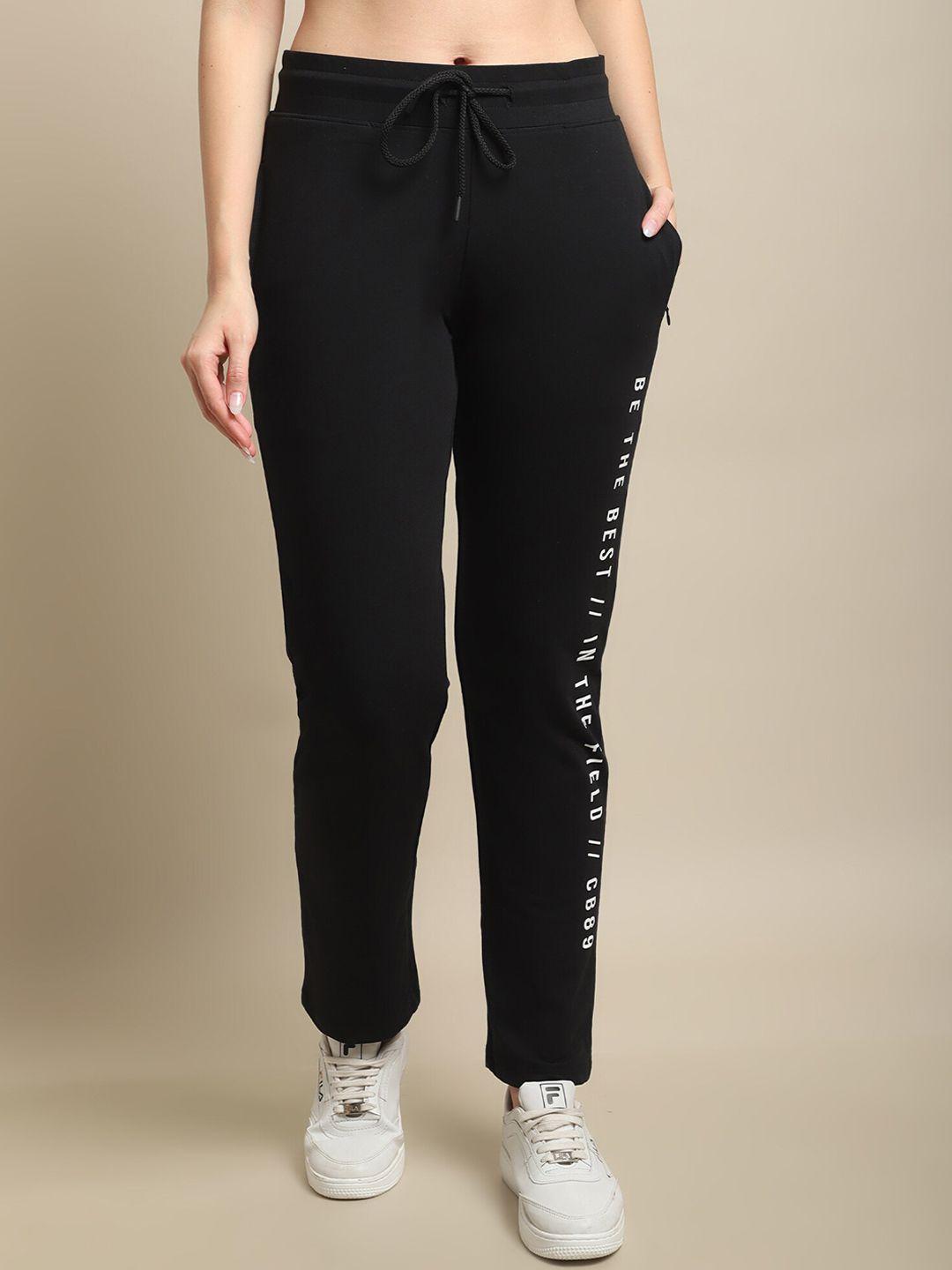 cantabil-women-typography-printed-cotton-track-pants