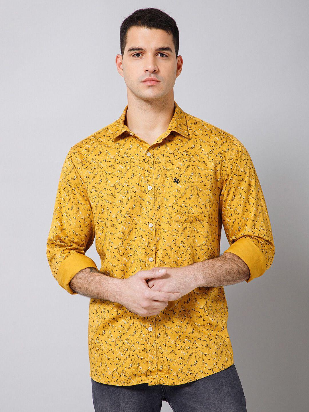 cantabil abstract printed comfort cotton casual shirt