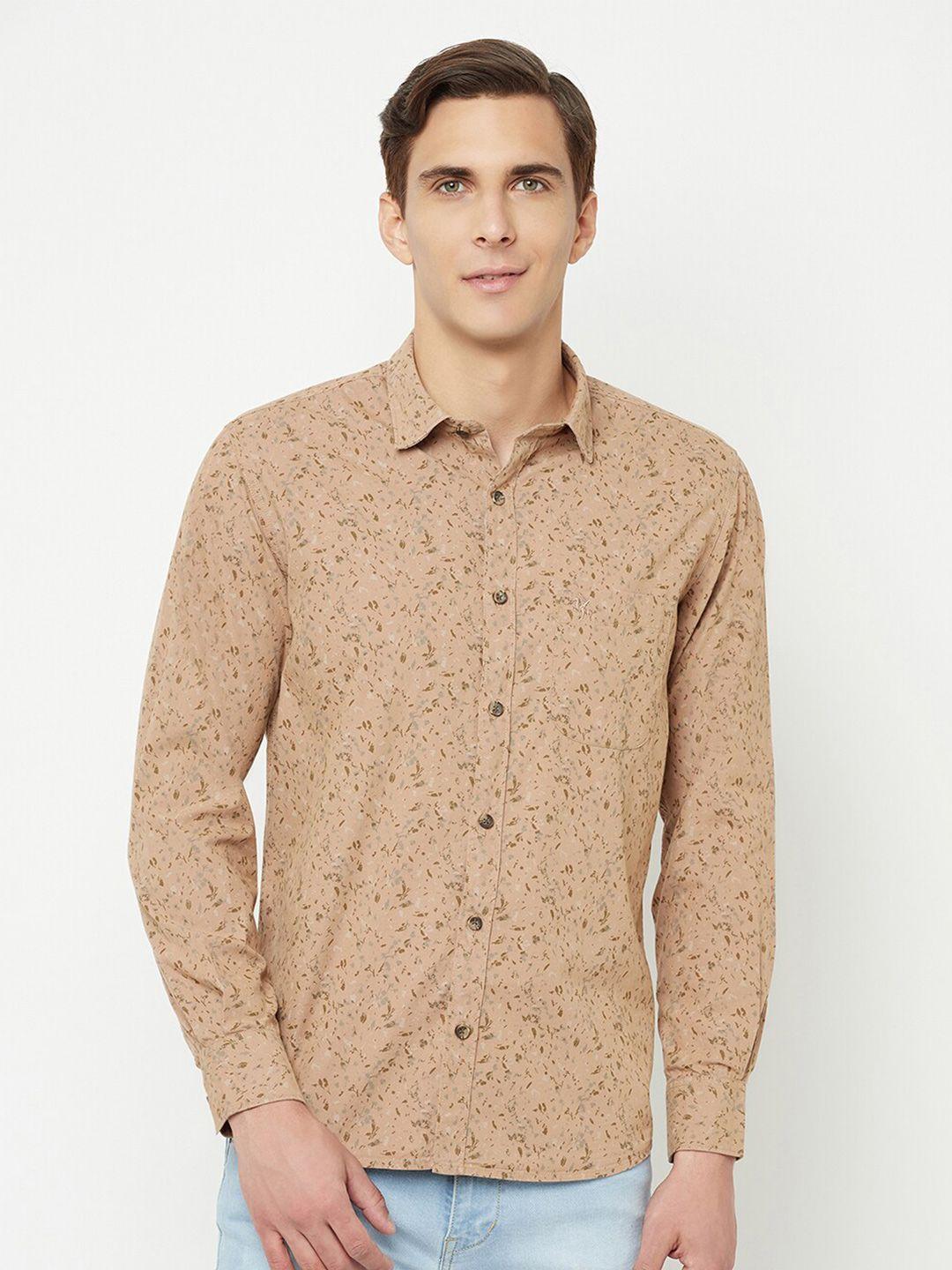 cantabil abstract printed cotton casual shirt