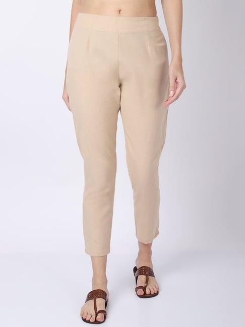 cantabil beige elasticated pants