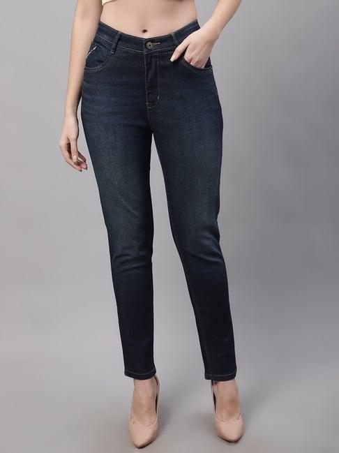 cantabil blue regular fit mid rise jeans