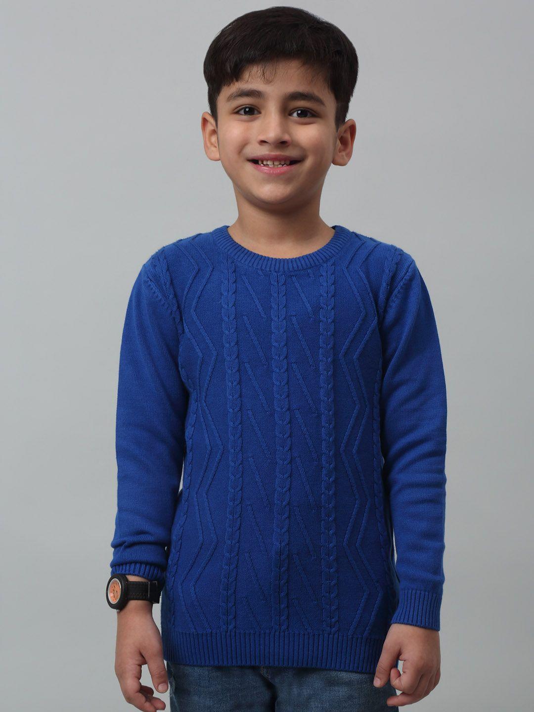 cantabil boys cable knit self design acrylic pullover