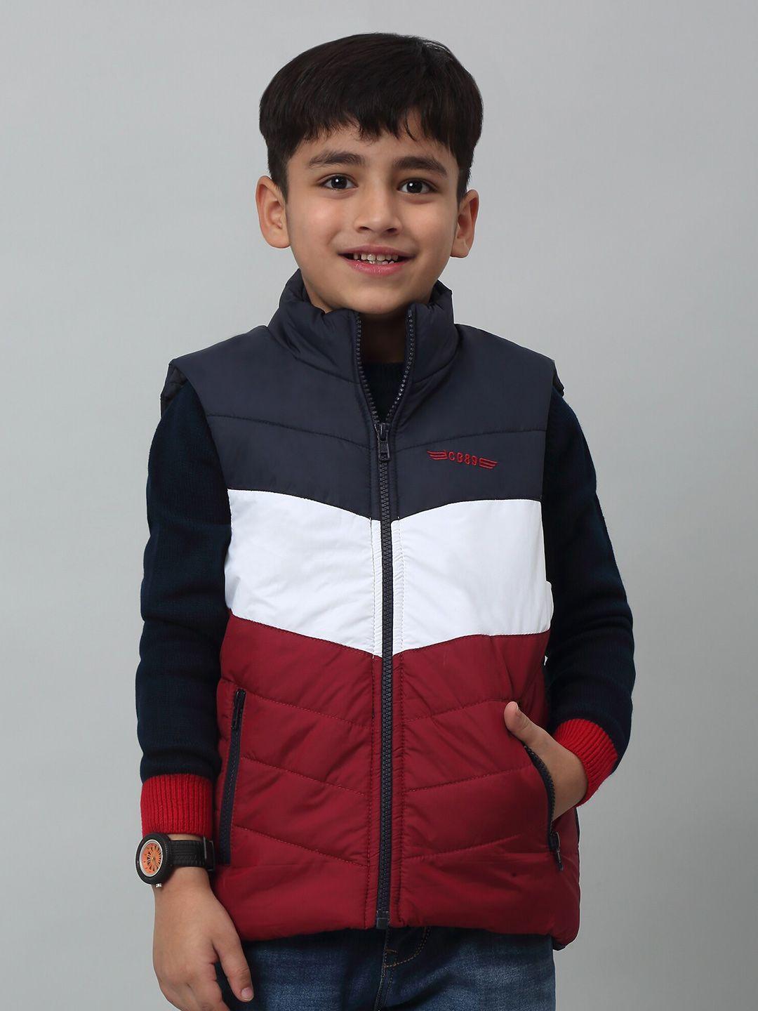 cantabil boys colourblocked lightweight puffer jacket