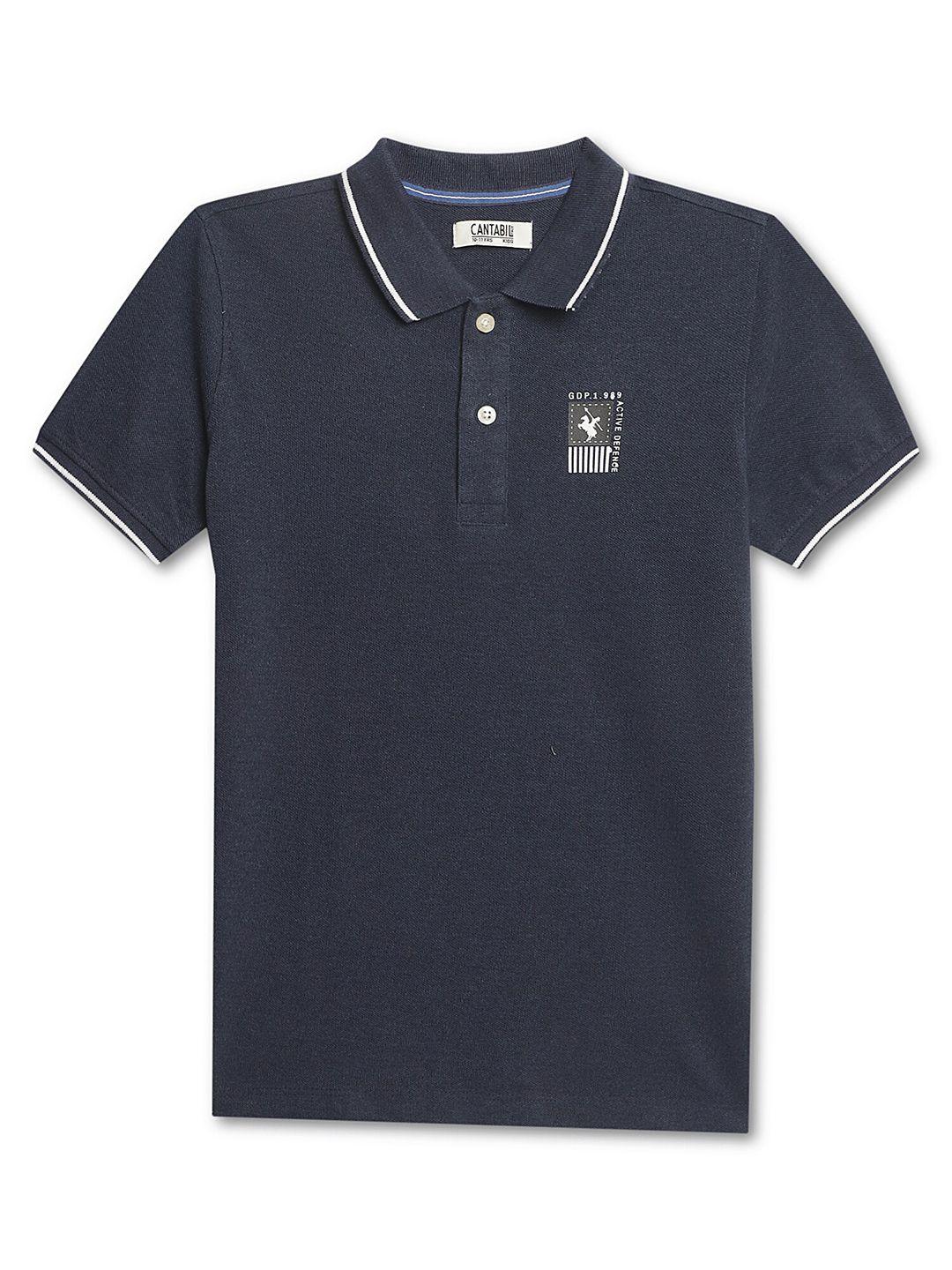 cantabil boys polo collar cotton t-shirt