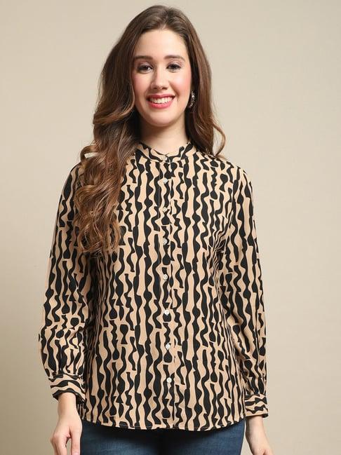 cantabil brown & black printed tunic