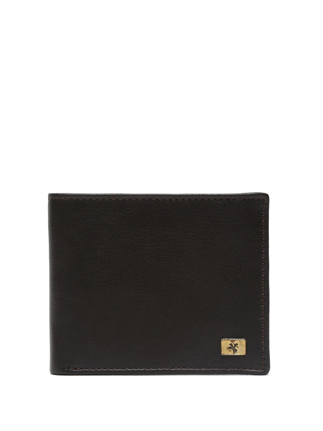 cantabil brown leather two fold wallet