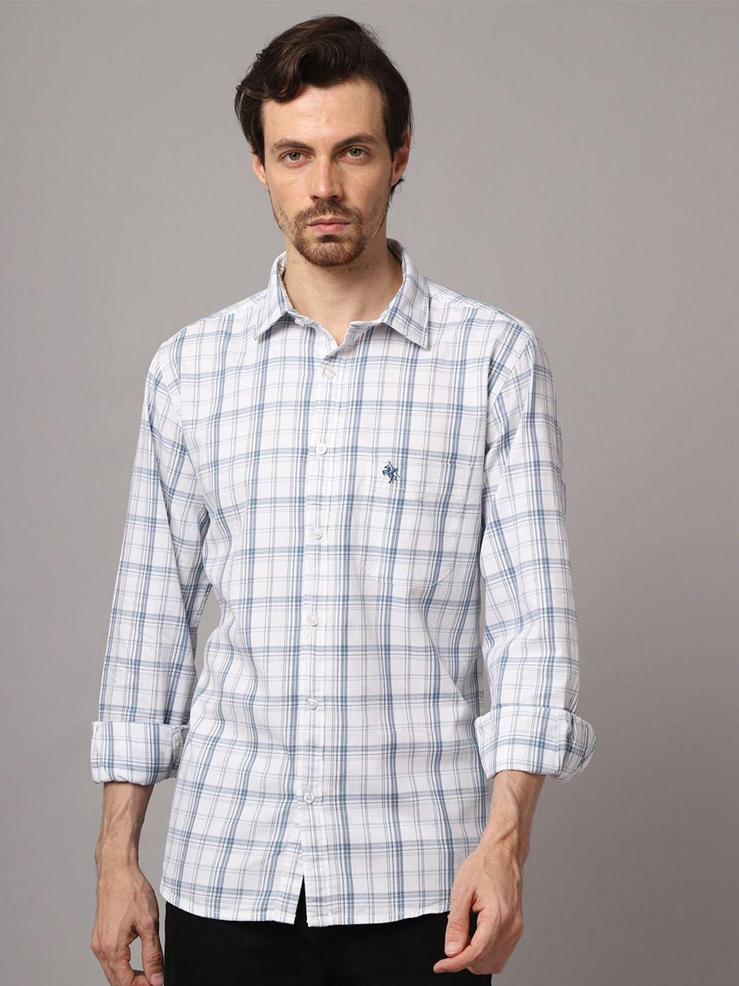 cantabil checked cotton casual shirt