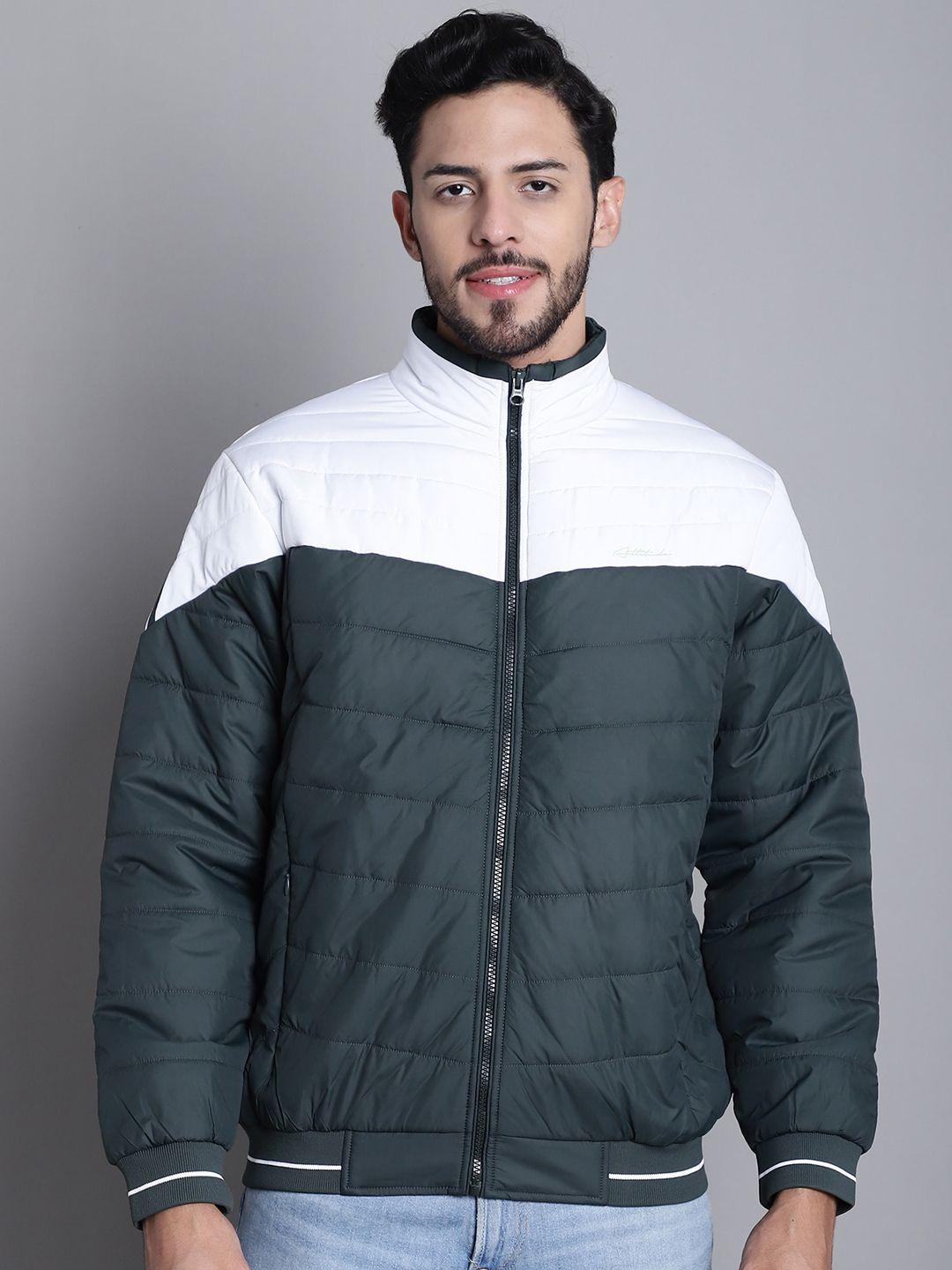 cantabil colourblocked lightweight padded jacket