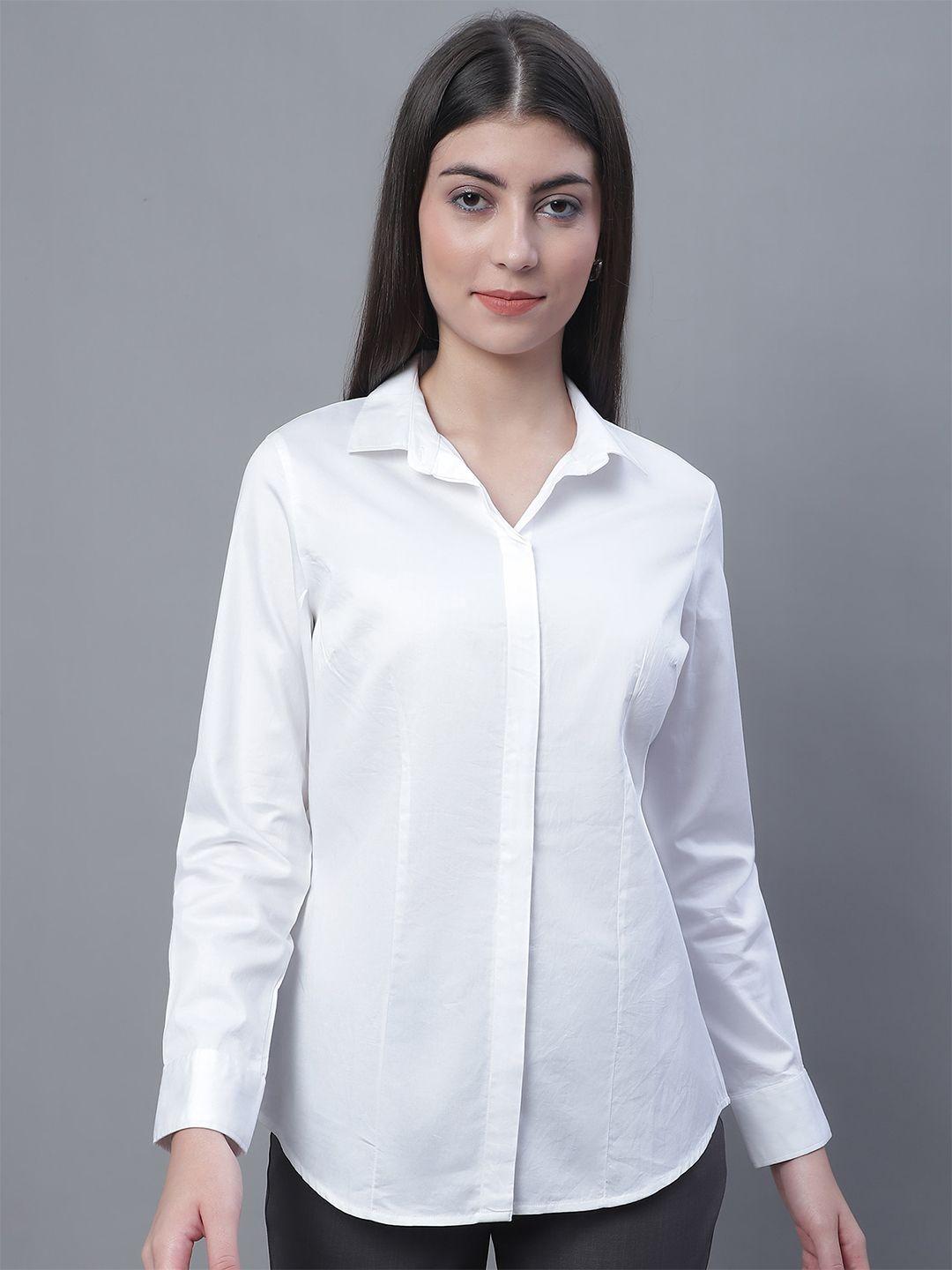 cantabil comfort fit spread collar cotton casual shirt
